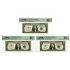 Image 1 : U.S. Silver Certificate, Series of 1957, Fr# 1619* (*C Block) $1 Star Note Sequential Trio.