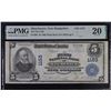 Image 1 : NH. First National Bank of Manchester, New Hampshire. $5, Series of 1902 Plain Back, Ch.# 1153, Fr.#