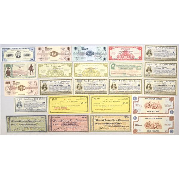 U.S. Depression Scrip, Clearing House, and Fantasy Note Assortment, 1907 to 1990s