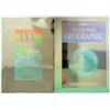 Image 1 : NY. ABNC, Unfolded 1988 Proof National Geographic Hologram Covers, "Fragile Earth" With Vintage Holo