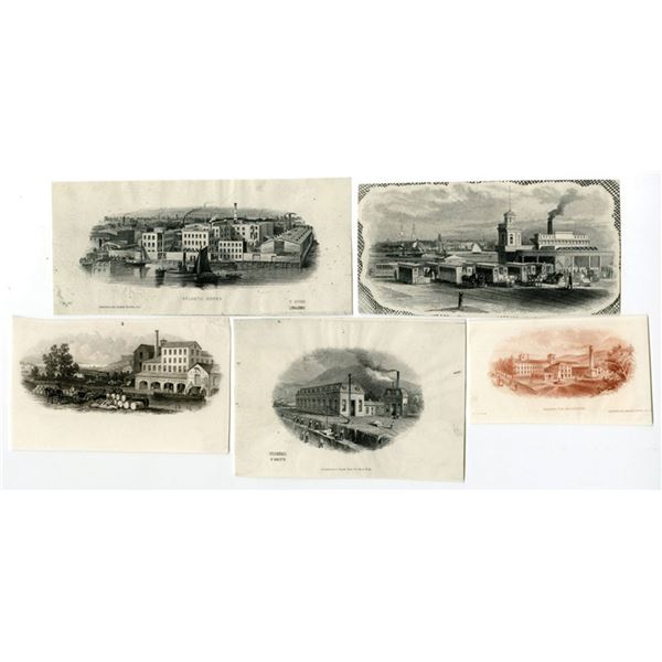 NY. Industrial & Waterfront Vignette Die Proof Collection, ND (1850 to 1880s).