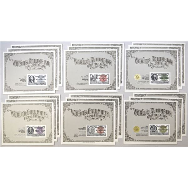 IL. World's Columbian Exposition, ABNC Intaglio Printed Souvenir Card Centennial Reprints, 1992