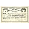 Image 1 : Utah Territory. G. S. Mercantile Co., 1893, Important Mormon Company, I/U Stock Certificate.