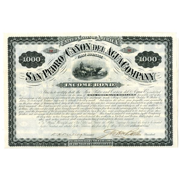 New Mexico. San Pedro and Canon Del Agua Co.,1880 I/U bond.