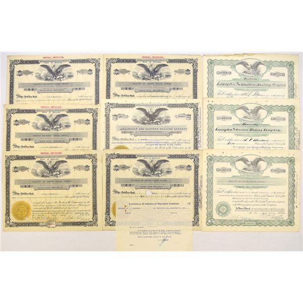 KY. Lexington and Eastern Railway Co., 1915 to 1954 Issues.