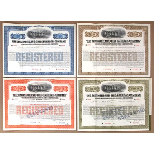 MD. Baltimore and Ohio Railroad Co., ND (1940s), Specimen Bond Quartet