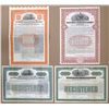 Image 1 : East Coast Railroads 1912 to 1924,  Specimen Bond Quartet Including 2 with Going off the Gold Standa