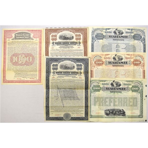 Wabash Railroad & Wabash Railway Co., 1902 to 1928, Specimen Bond Collection.