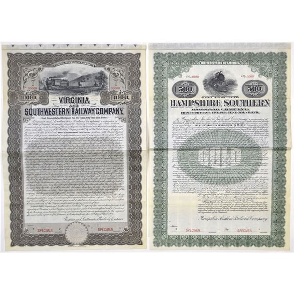 WV and VA. Virginia and Southwestern Railway Co. & Hampshire Southern Railroad Co., 1907 and 1908, S