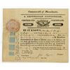 Image 1 : MA. Republican Institution in the Town of Boston, Massachusetts, 1831, I/U Stock Certificate