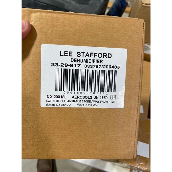 6 CANS OF LEE STAFFORD DEHUMIDIFIER