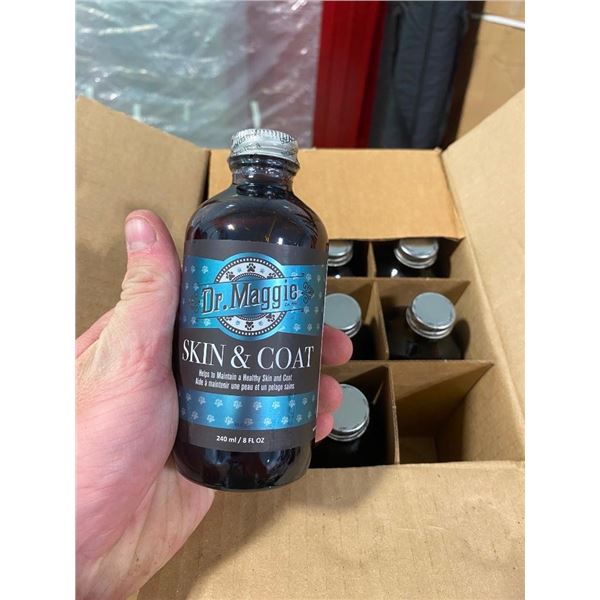 12 BOTTLES OF DR MAGGIE SKIN AND COAT PRODUCT FOR DOGS