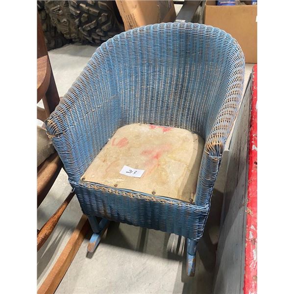 SMALL WICKER ROCKING CHAIR