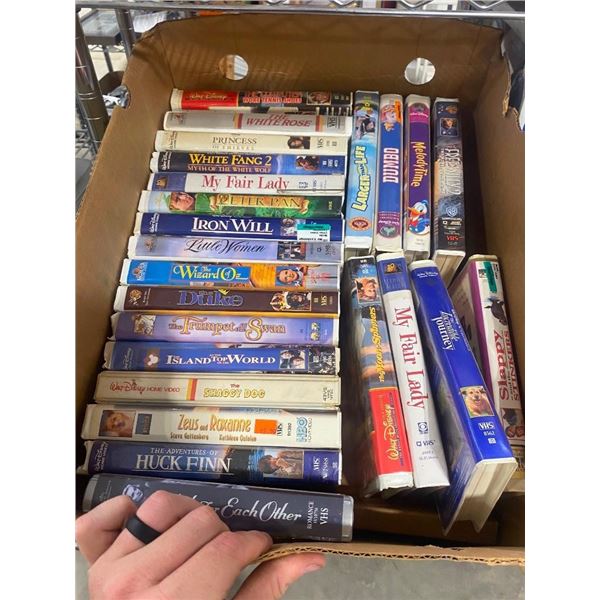 BOX OF VHS MOVIES