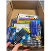 Image 1 : BOX LOT OF ASSORTED PENS AND NOTEBOOKS