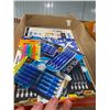 Image 1 : BOX LOT OF ASSORTED PENS AND NOTEBOOKS