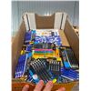 Image 1 : BOX LOT OF ASSORTED PENS AND NOTEBOOKS