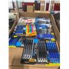 Image 1 : BOX LOT OF ASSORTED PENS AND NOTEBOOKS