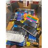 Image 1 : BOX LOT OF ASSORTED PENS AND NOTEBOOKS