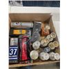 Image 1 : BOX OF COLLECTIBLE STANLEY CUPS AND SMALL HOCKEY STICKS