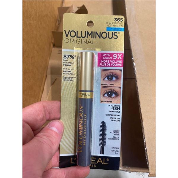 36 TUBES OF Lâ€™OREAL BLACK BROWN MASCARA