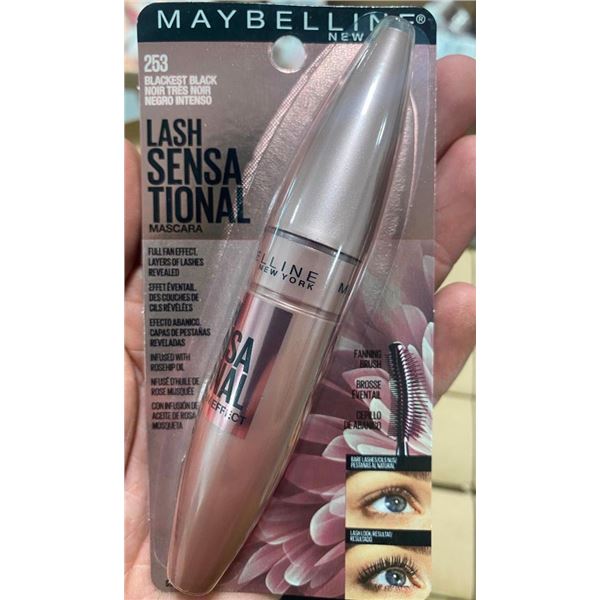 6 TUBES OF MAYBELLINE BLACKEST BLACK MASCARA