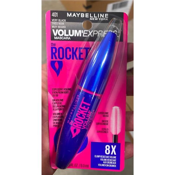 6 TUBES OF MAYBELLINE VERY BLACK ROCKET MASCARA