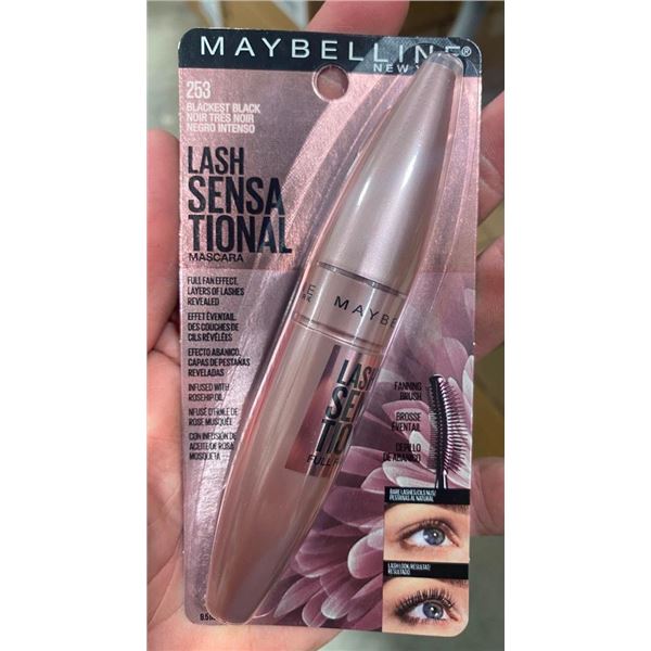 6 TUBES OF MAYBELLINE BLACKEST BLACK MASCARA