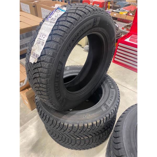 SET OF 3 OF 225/65 R17 MICHELIN STUDDED TIRES