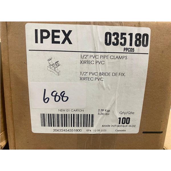100 OF 1/2IN PVC PIPE CLAMPS