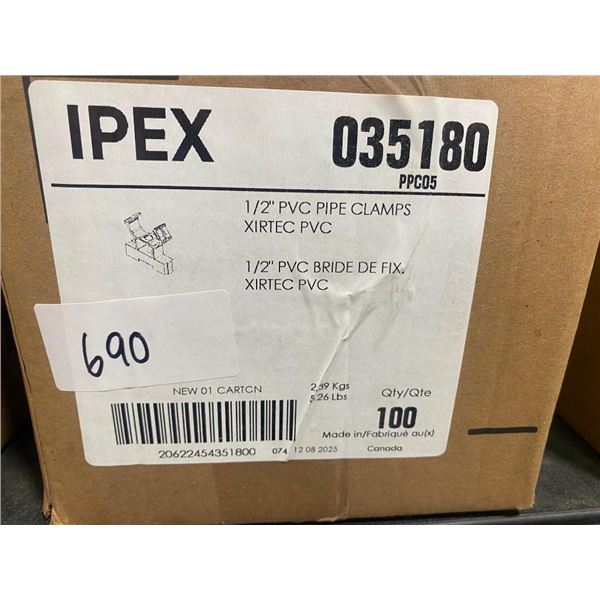 100 OF 1/2IN PVC PIPE CLAMPS