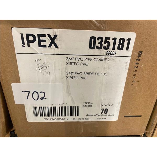 70 OF 3/4IN PVC PIPE CLAMPS