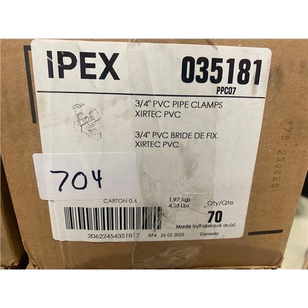 70 OF 3/4IN PVC PIPE CLAMPS