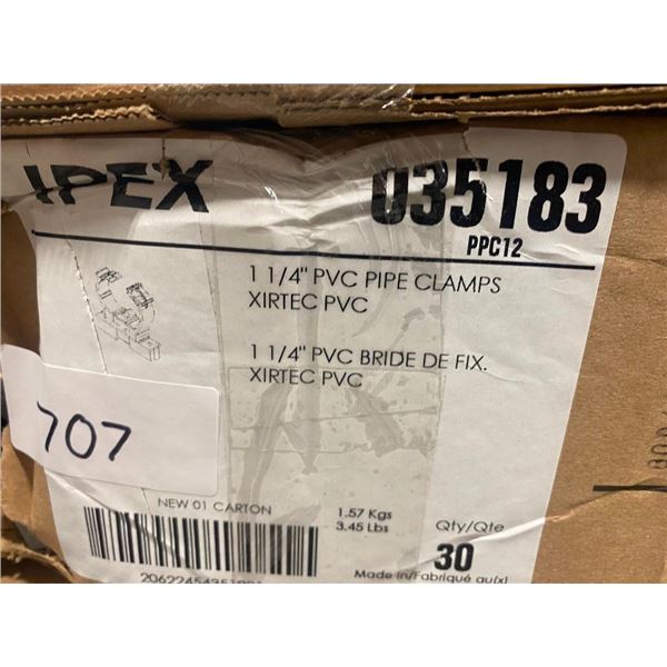 30 OF 1.25IN PVC PIPE CLAMPS