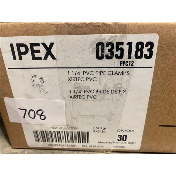 30 OF 1.25IN PVC PIPE CLAMPS