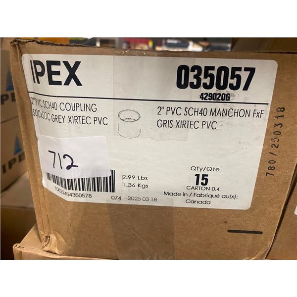 15 OF 2IN PVC COUPLINGS
