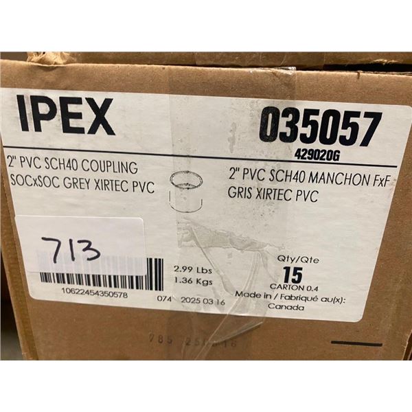 15 OF 2IN PVC COUPLINGS