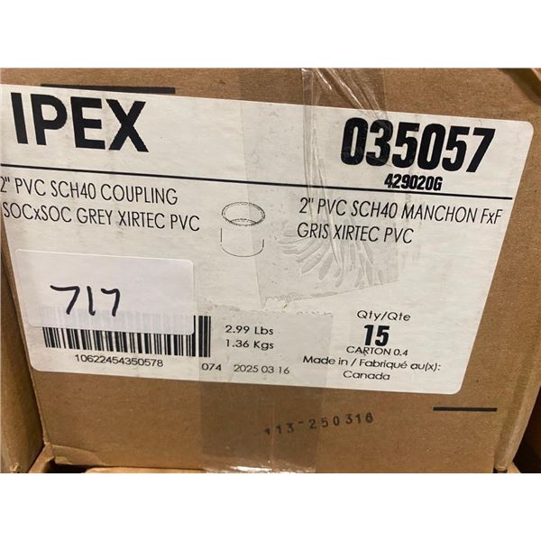 15 OF 2IN PVC COUPLINGS