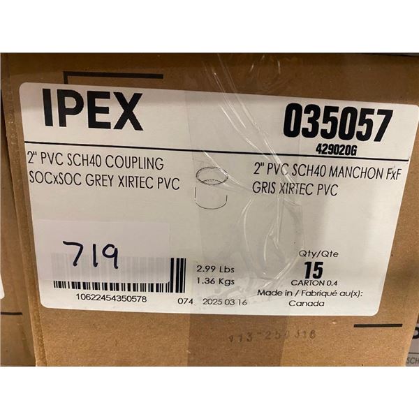 15 OF 2IN PVC COUPLINGS