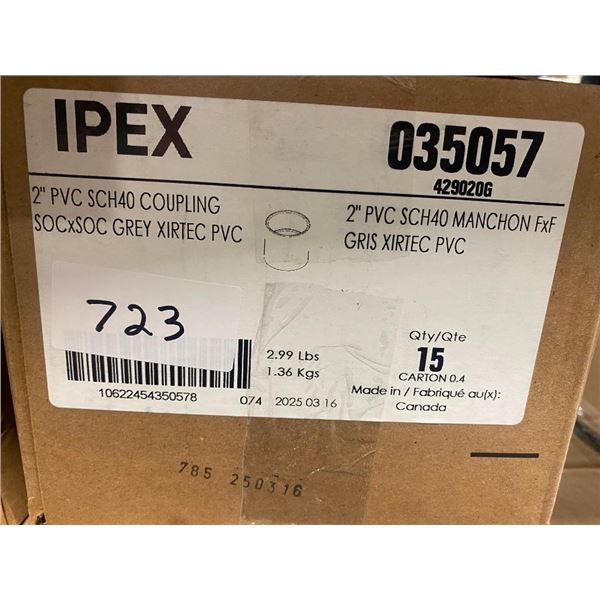 15 OF 2IN PVC COUPLINGS