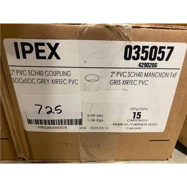 15 OF 2IN PVC COUPLINGS