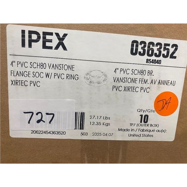 10 OF 4IN PVC VANSTONES