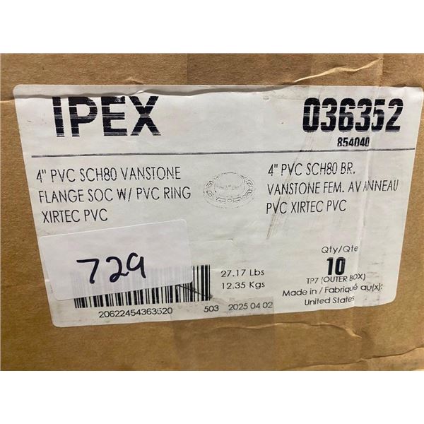 10 OF 4IN PVC VANSTONES