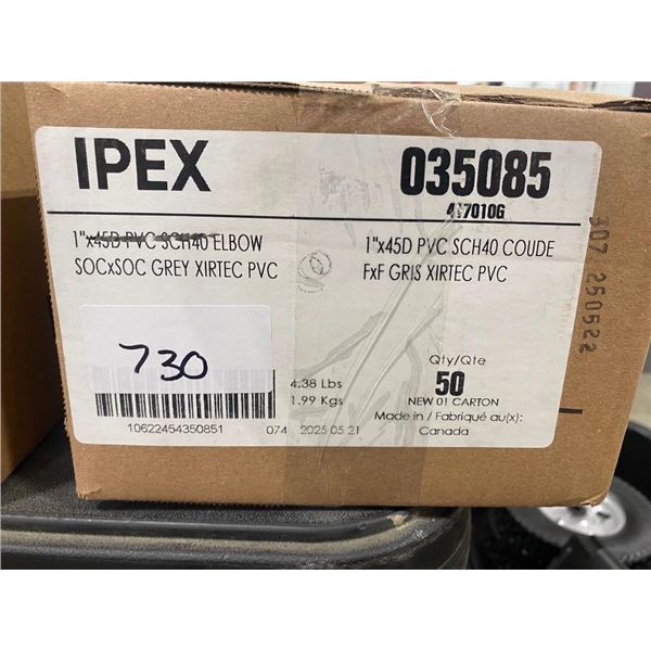 50 OF 1IN OF 45 DEGREE PVC ELBOWS