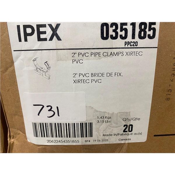 20 OF 2IN PVC PIPE CLAMPS