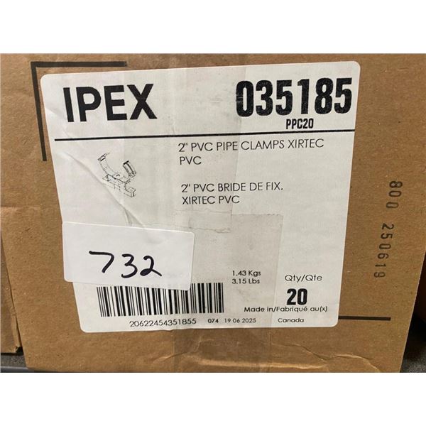 20 OF 2IN PVC PIPE CLAMPS