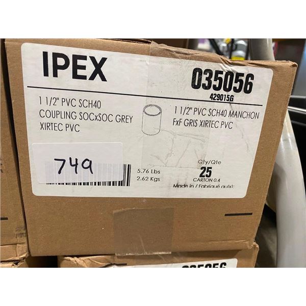 25 OF 1.5IN PVC COUPLINGS