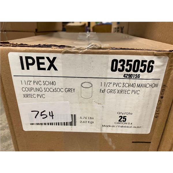 25 OF 1.5IN PVC COUPLINGS