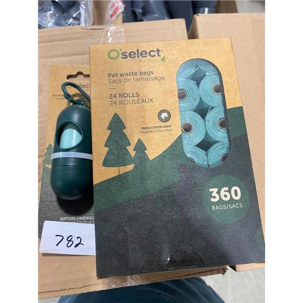 360 PET WASTE BAGS AND ONE DISPENSER