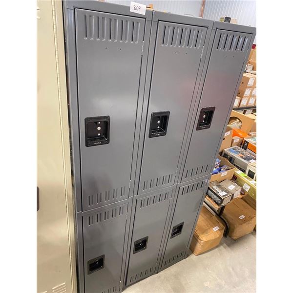 36IN 6 DOOR LOCKER - HAS FEW DENTS AND SCRATCHES BUT NOT AFFECTING ANYTHING